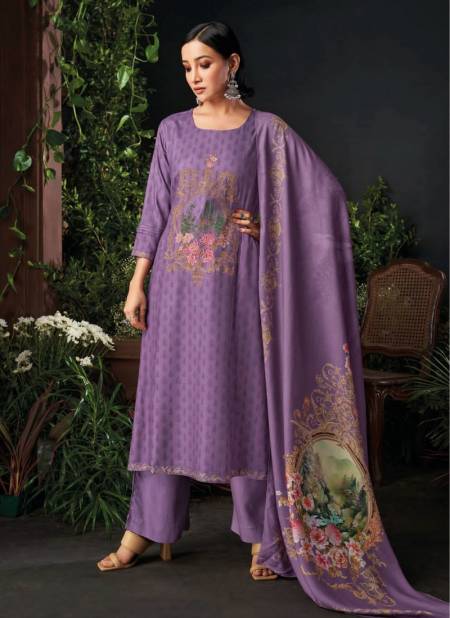 Lila By Ganga Printed Pashmina Dress Material Catalog